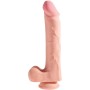 KING COCK - Realistischer 3D Penis mit Hoden 24,8 cm, Naturfarben