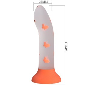 PRETTY LOVE - Magical Nightfall Leuchtender Dildo ohne Vibration, Orange