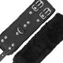 DARKNESS Bondage - Verstellbare schwarze Leder-Handfesseln mit Futter