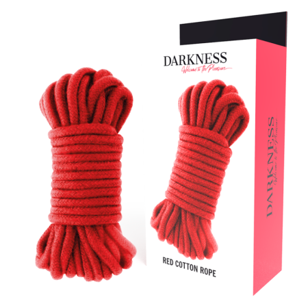 DARKNESS Kinbaku Bondage Seil 5 Meter Rot - 100% Baumwolle