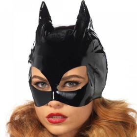 LEG AVENUE - Catwoman Maske aus schwarzem Vinyl