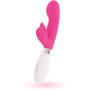 GLOSSY - Rabbit Elvis Rosa Silikon-Massagegerät mit 10 Vibrationsmodi