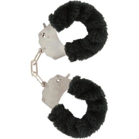 TOYJOY - Schwarze Furry Fun Handschellen aus Plüsch mit Kette