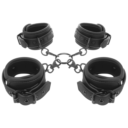 FETISH SUBMISSIVE - Hand- und Fußfesseln Set mit Neoprenfutter