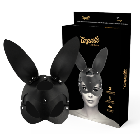 COQUETTE CHIC DESIRE - Vegane Leder-Maske mit Hasenohren