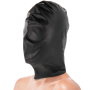 DARKNESS Subjugation Maske Schwarz - Komfortable BDSM Kapuze aus Satin