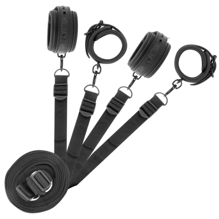 FETISH SUBMISSIVE - Set aus Handschellen und Fesseln mit Neoprenfutter