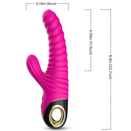 ARMONY - ETERNITY Vibrator aus Silikon in Fuchsia, 2x9 Vibrationsmodi, USB wiederaufladbar