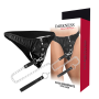 DARKNESS - Bondage-Tanga mit Metallkette und veganem Leder