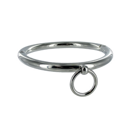 METAL HARD BDSM Halsband mit O-Ring 18cm aus hochwertigem Stahl