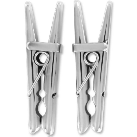 METAL HARD Metall-Nippelklemmen - Starke Spannung, 2 Stück