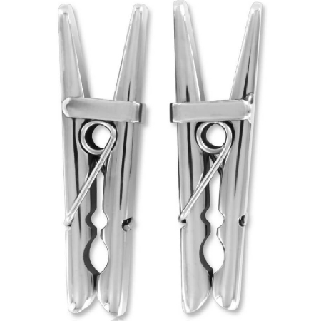 METAL HARD Metall-Nippelklemmen - Starke Spannung, 2 Stück