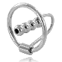 METAL HARD - Peniskopf-Ring mit Harnröhrenplug 28mm aus hypoallergenem Stahl