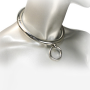 METAL HARD BDSM Halsband mit 10cm Ring - Hochwertiger Metallhalsband