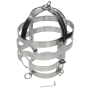 METAL HARD - BDSM Maske mit Stahlhalsband