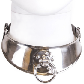 METAL HARD - Edelstahl-Halsband mit Ring und Schloss