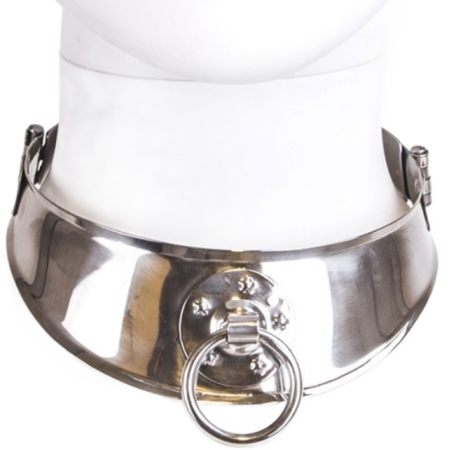 METAL HARD - Edelstahl-Halsband mit Ring und Schloss