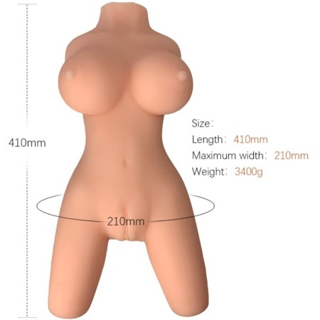 ARMONY Realistischer weiblicher Torso Modell 8 – 41x21cm TPE Erotikspielzeug