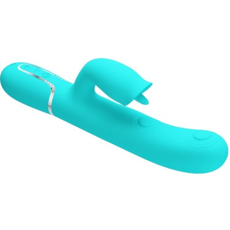 PRETTY LOVE Rabbit Vibrator mit Licking Funktion in Aqua-Grün