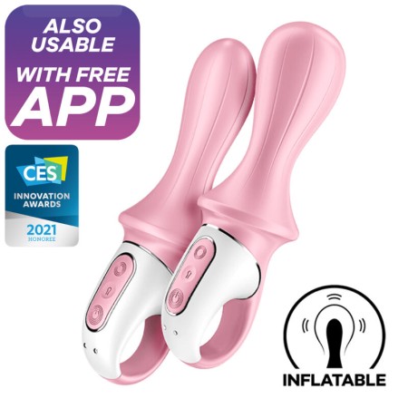 SATISFYER Air Pump Booty 5+ Inflatable Anal Vibrator Pink