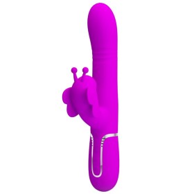 PRETTY LOVE - Multifunktionaler 4-in-1 Rabbit Vibrator Schmetterling Fuchsia