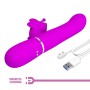 PRETTY LOVE - Multifunktionaler 4-in-1 Rabbit Vibrator Schmetterling Fuchsia