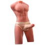 XISE Jason realistischer halber Männer-Torso mit Stoss- und Vibrationsfunktion, 55 cm