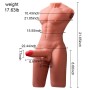 XISE Jason realistischer halber Männer-Torso mit Stoss- und Vibrationsfunktion, 55 cm