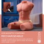 XISE Jason realistischer halber Männer-Torso mit Stoss- und Vibrationsfunktion, 55 cm