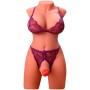 XISE MIAH Lady Boy realistischer weiblicher Torso mit vibrierendem und thrustendem Dildo, 55 cm