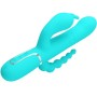 PRETTY LOVE Cammy 4-in-1 Multifunktions Triple Rabbit Vibrator Blau