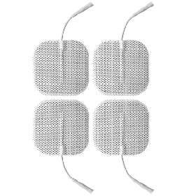 ELECTRASTIM - 4 quadratische selbstklebende Elektropads mit Anschluss