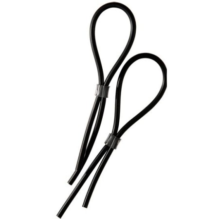 ELECTRASTIM Rubber Elektro Penisring und Hodenschlaufen verstellbar