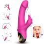 ARMONY Meteor Rabbit Vibrator mit rotierendem Dildo, Fuchsia