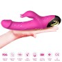 ARMONY Meteor Rabbit Vibrator mit rotierendem Dildo, Fuchsia