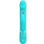 PRETTY LOVE Kampas Rabbit 3-in-1 Multifunktions-Vibrator mit Zunge in Aqua-Grün