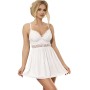 SUBBLIME Babydoll mit V-Ausschnitt und Schleifendetail Weiß L/XL