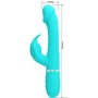 PRETTY LOVE Kampas Rabbit 3-in-1 Multifunktions-Vibrator mit Zunge in Aqua-Grün