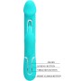 PRETTY LOVE Kampas Rabbit 3-in-1 Multifunktions-Vibrator mit Zunge in Aqua-Grün