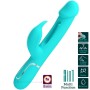 PRETTY LOVE Kampas Rabbit 3-in-1 Multifunktions-Vibrator mit Zunge in Aqua-Grün