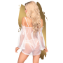 PENTHOUSE Babydoll Lip Smacker Weiß L/XL – Verführerische Spitzen-Lingerie