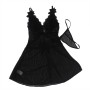 SUBBLIME Babydoll aus Tüll mit Spitzen- und Blumendetail in Schwarz S/M