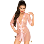 PENTHOUSE Midnight Mirage Peignoir Rosa XL – Sexy Spitzen-Dessous