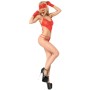 CHILIROSE CR 3882 Erotisches Body-Set mit Schmuckelement rot S/M