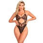 SUBBLIME Transparenter Body mit Hollow-Spitze Schwarz L/XL