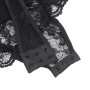 SUBBLIME - Sexy Teddy mit Spitzen- und Strapsgürtel-Details in Schwarz S/M