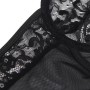 SUBBLIME - Sexy Teddy mit Spitzen- und Strapsgürtel-Details in Schwarz S/M