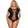 SUBBLIME - Queen Plus Size Fetisch Teddy mit kurzen Ärmeln