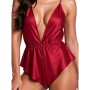 PASSION SENSIE Body Bordeaux S/M – Eleganter Satin-Body mit verstellbaren Trägern