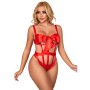 SUBBLIME Sexy Netz-Body mit roter Schleife L/XL - Verführerische Eleganz